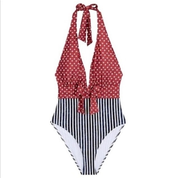WEWOREWHAT Brooklyn Halter One Piece Bathing Suit Swimsuit Large NEW! - Picture 3 of 9